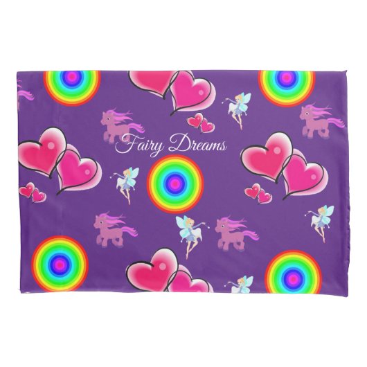 Pillow Hoesje Fairy Dreams Paars Kussensloop (Voorkant)