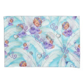 Pillow Hoesje Floral Feathers Baby Angel Kussensloop (Voorkant)