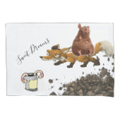 Pillow Hoesje Fox Mouse Worm Dirt Kussensloop (Voorkant)