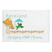 Pillow Hoesje Frogging Ribbit Dreams paddenstoel Kussensloop (Achterkant)