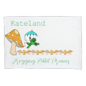 Pillow Hoesje Frogging Ribbit Dreams paddenstoel Kussensloop (Voorkant)