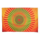 Pillow Hoesje Green Red Circular Kussensloop (Voorkant)