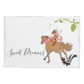 Pillow Hoesje Horse Skunk Fairy Floral Kussensloop (Achterkant)