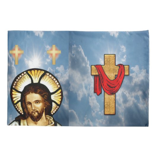 Pillow Hoesje Jesus Kussensloop (Achterkant)