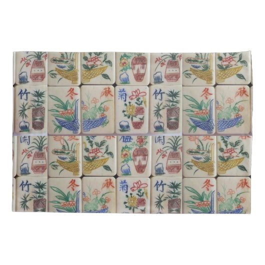 Pillow Hoesje Mahjong Kussensloop (Achterkant)