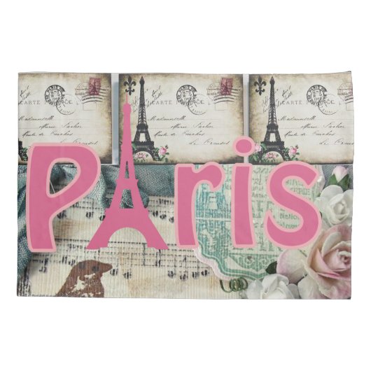 Pillow Hoesje Paris Frankrijk Kussensloop (Achterkant)
