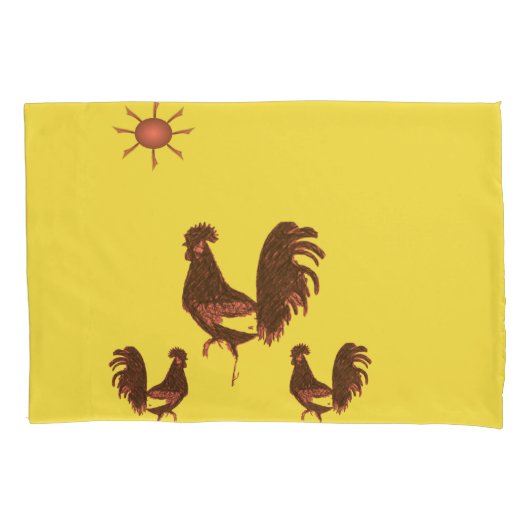 Pillow Hoesje Rooster Kussensloop (Voorkant)
