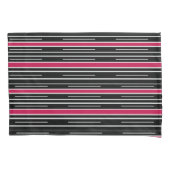 Pillow Hoesje roze zwarte streep Kussensloop (Voorkant)
