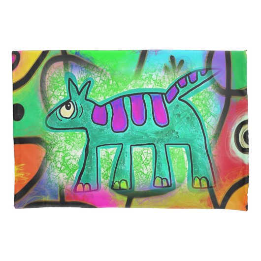 Pillow Hoesje Whimsical Dog Kussensloop (Voorkant)