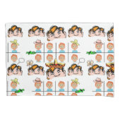 Pillow Hoesje White Funny Facs Expressions Kussensloop (Voorkant)