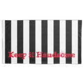 Pillow-Hoesjes Houd het handig in zwarte streep Kussensloop (Voorkant)