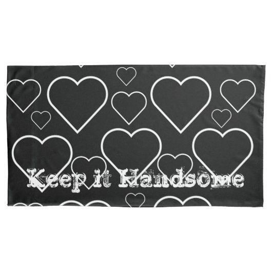 Pillow-Hoesjes houden het handige zwarte witte har Kussensloop (Voorkant)