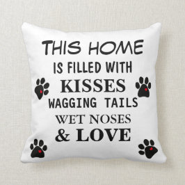 Pillow Hondenliefhebbers Natte neus Staartenstaart Kussen