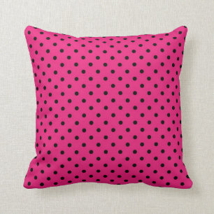 Pillow Hot Pink en Black Polka Dot Kussen