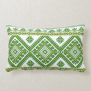 Pillow Lumbar 13 x 21 inch Groene borduurwerk Kussen