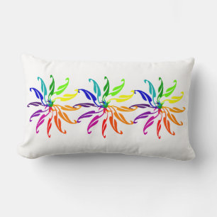 Pillow (lumbar) - Kleurwielbladeren op wit Kussen