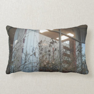 Pillow (lumbool) met kleine vogels in de winter kussen