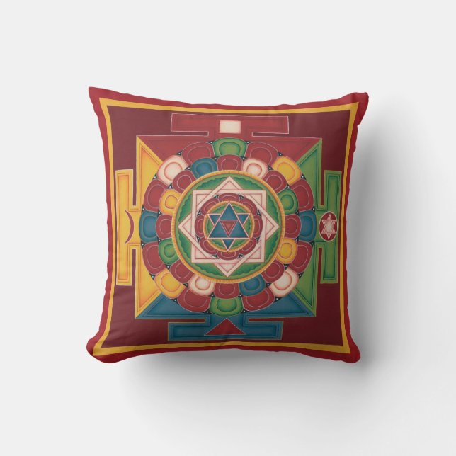 PILLOW - Mandala van de 5 aardelementen Kussen (Voorkant)