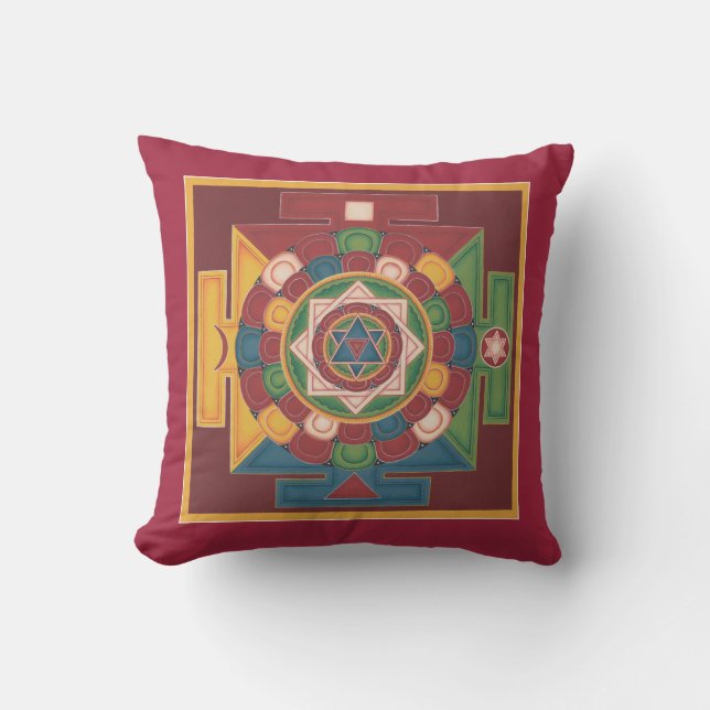 PILLOW-Mandala van de 5 aardelementen voor genezin Kussen (Voorkant)