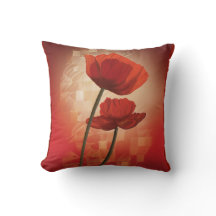 Pillow met China Poppy