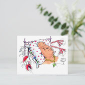 Pillow met kipveren? briefkaart (Staand voorkant)