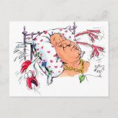 Pillow met kipveren? briefkaart (Voorkant)