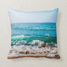 Pillow met oceaangolven print
