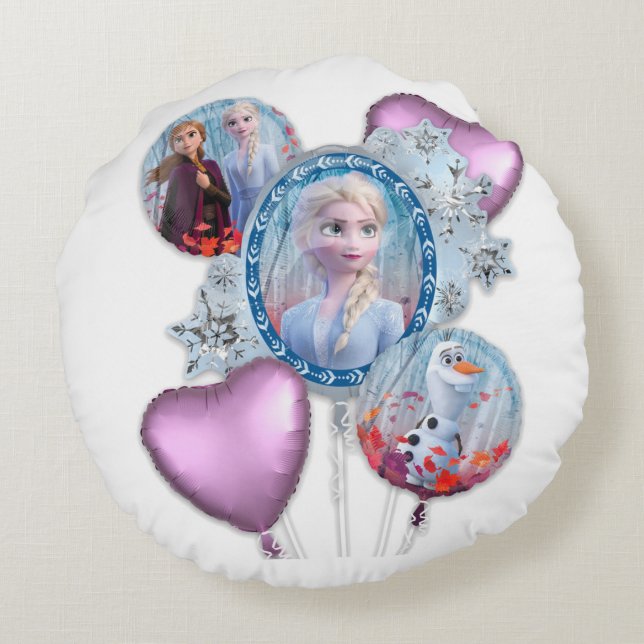 pillow of anna and elsa circular rond kussen (Achterkant)