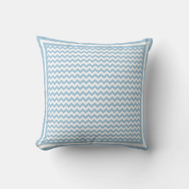 Pillow of Cushion, Blue en White Chevrons Kussen