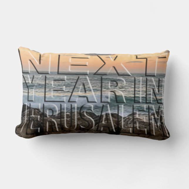 Pillow Passover 13 x 21 Jerusalem-strand Kussen (Voorkant)