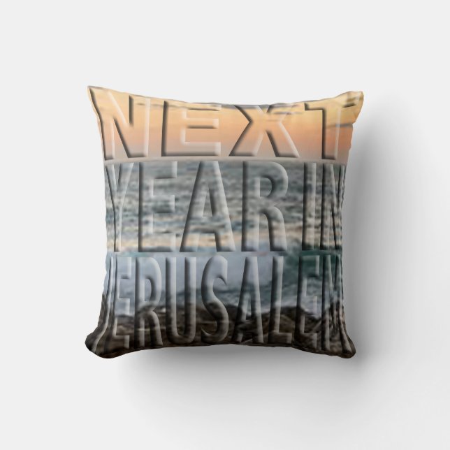 Pillow Passover 16 x 16 Jerusalem Beach Kussen (Voorkant)