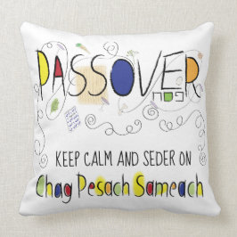 Pillow Passover 20 x 20 Chag Pesach Sameach Kussen