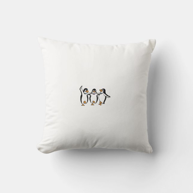 Pillow Penguins Dancing Kussen (Voorkant)