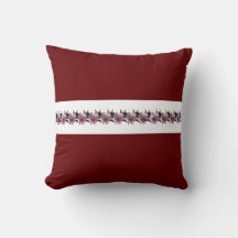 Pillow - Plum Blossom op White Stripe