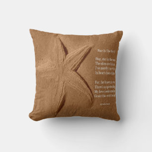 Pillow Poem Star in de zand van de Lade Basset Kussen