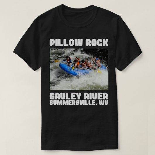 Pillow Rock Gauley River Summerville WV T-shirt (Design voorkant)