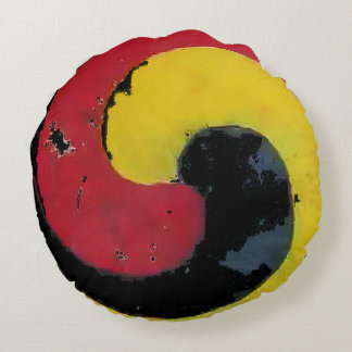 PILLOW ROUND - KOREAN YIN YANG -  EN MODERN ROND KUSSEN