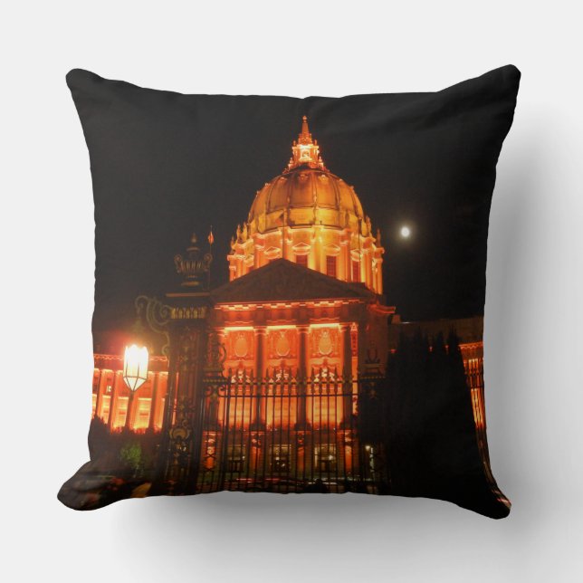 Pillow - SF kleur over stadhuis Kussen (Voorkant)