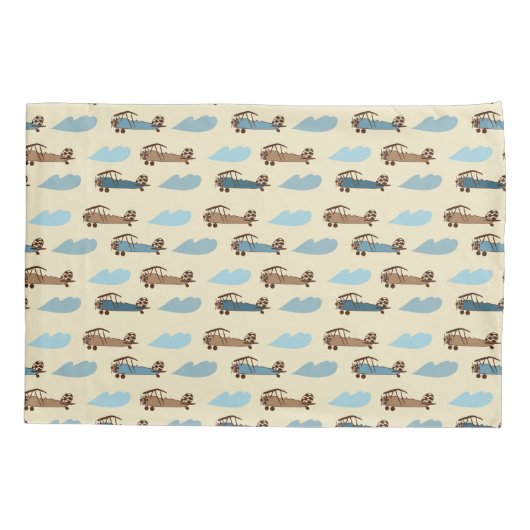 Pillow Sham Speelgoed-vliegtuig Kussensloop (Achterkant-Links)