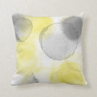 Pillow Square Watercolorr Splash Coll Lemon/Coal Kussen