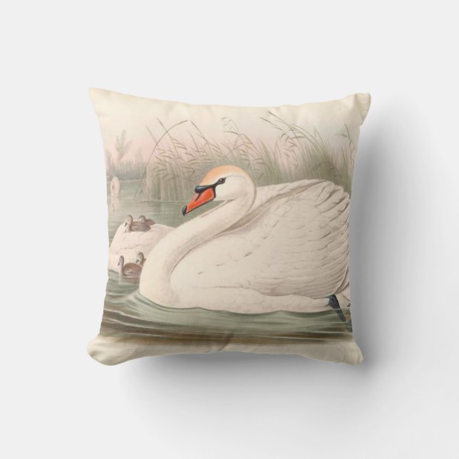 Pillow Swans symboliseren liefde Kussen (Voorkant)