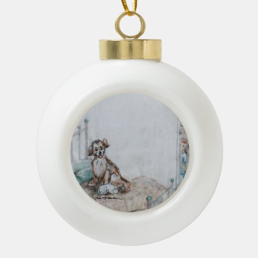 Pillow Talk by Hevener Keramische Bal Ornament (Voorkant)