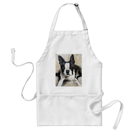 "Pillow Time" Boston Terrier Hondenliefhebber Gift Standaard Schort (Voorkant)