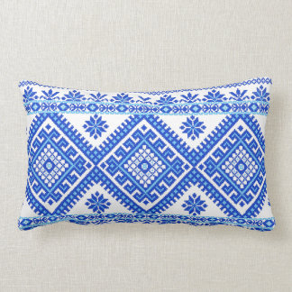 Pillow Ukraine Cross Stitch Embroidery Blue Kussen