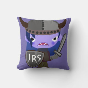 Pillow Vampire Viking Paars Girl Shield Sword Kussen