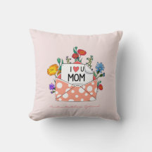 Pillow voor mam, ik hou van je cadeau Sierkussen