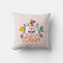 Pillow voor mam, ik hou van je cadeau Sierkussen