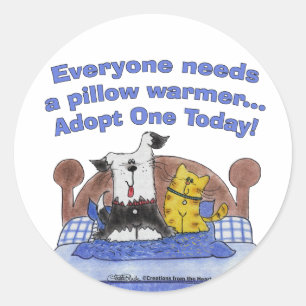 Pillow Warmers Ronde Sticker