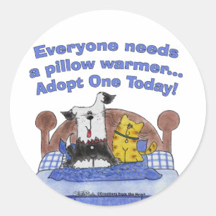 Pillow Warmers Ronde Sticker