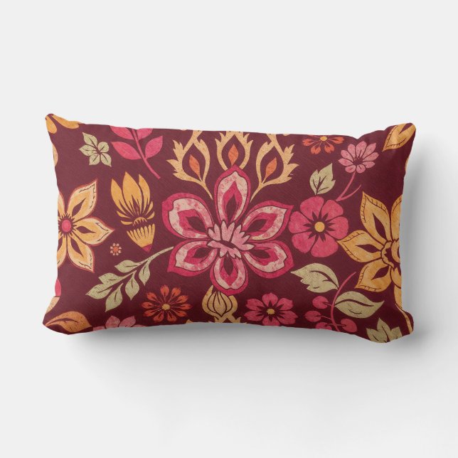 Pillow with batik pattern kussen (Achterkant)